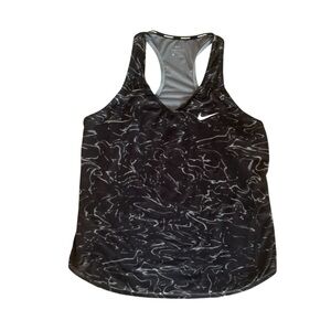 Nike Court Dri-Fit Racerback Tank Top Black Marble Print XL